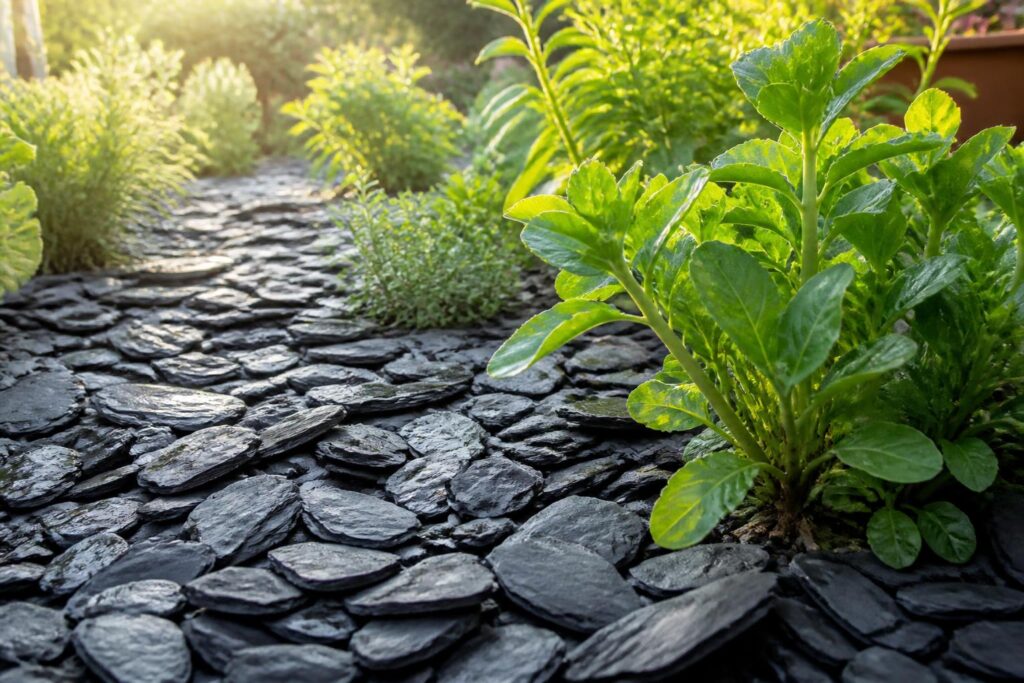 découvrez comment les ardoises de paillage offrent une solution naturelle efficace pour réduire l'évaporation de l'eau et limiter la croissance des mauvaises herbes dans votre jardin.