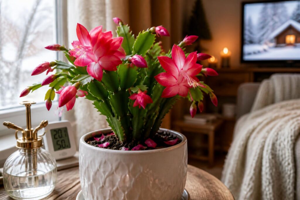 Cactus de Noël : comment préserver ses fleurs délicates tout l’hiver ?