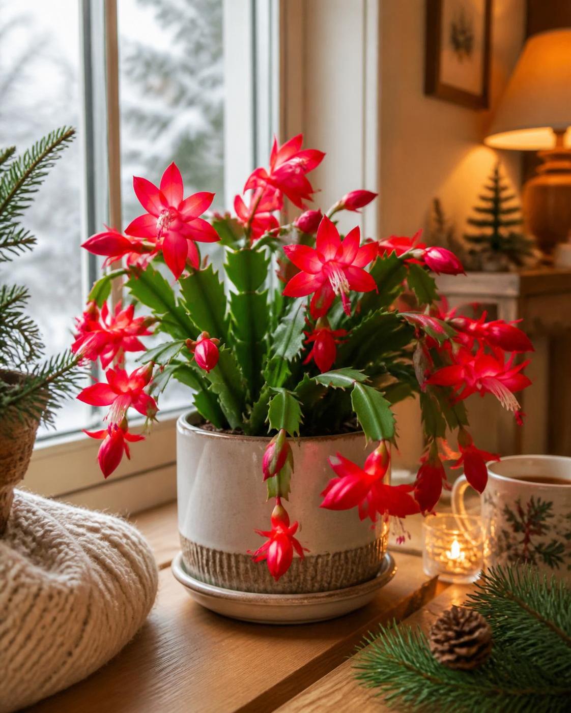 découvrez comment entretenir votre cactus de noël pour protéger ses fleurs délicates durant l'hiver et assurer une floraison éclatante.