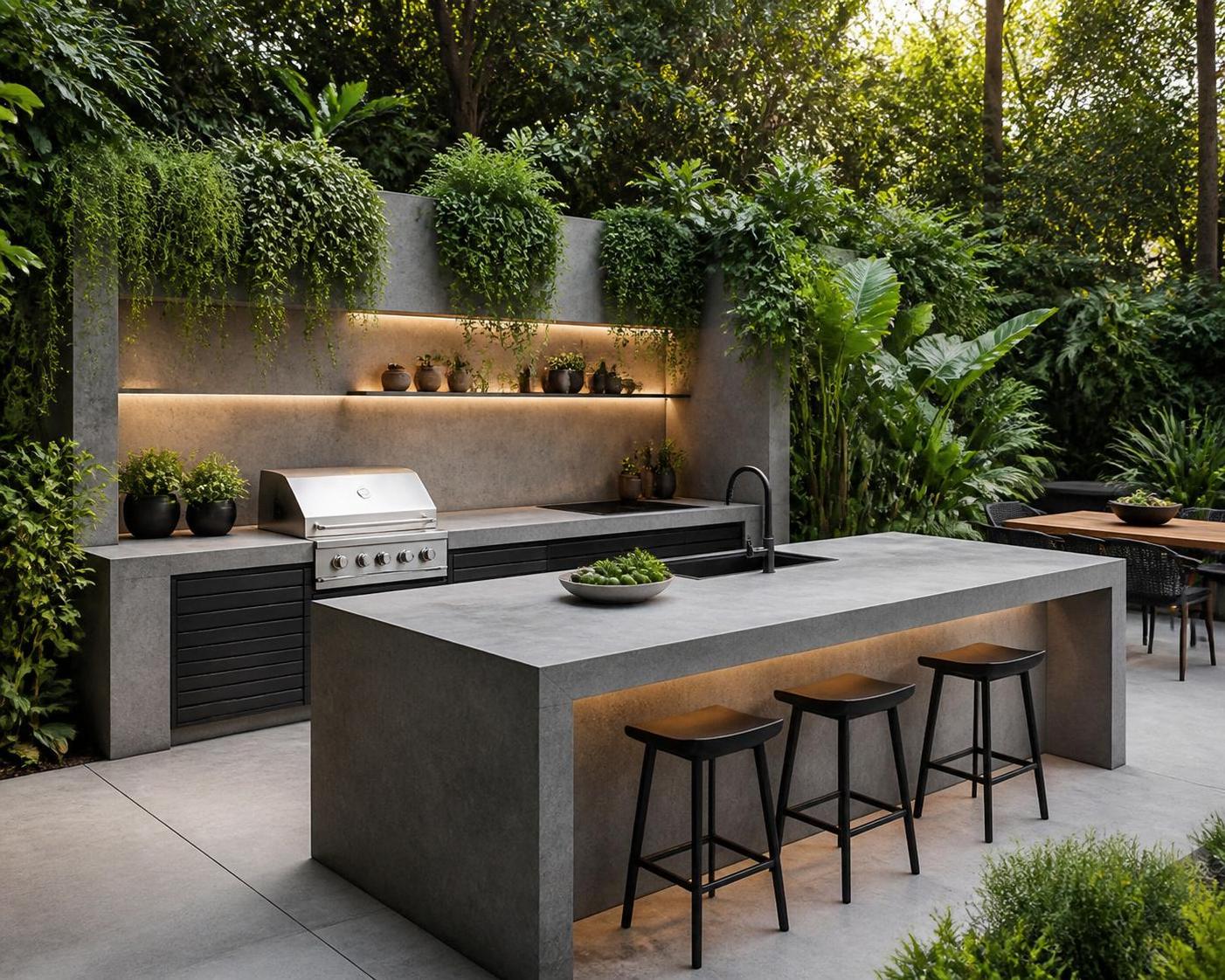 découvrez comment fabriquer une cuisine extérieure en béton grâce à notre guide complet, alliant durabilité et design pour un espace convivial et moderne.