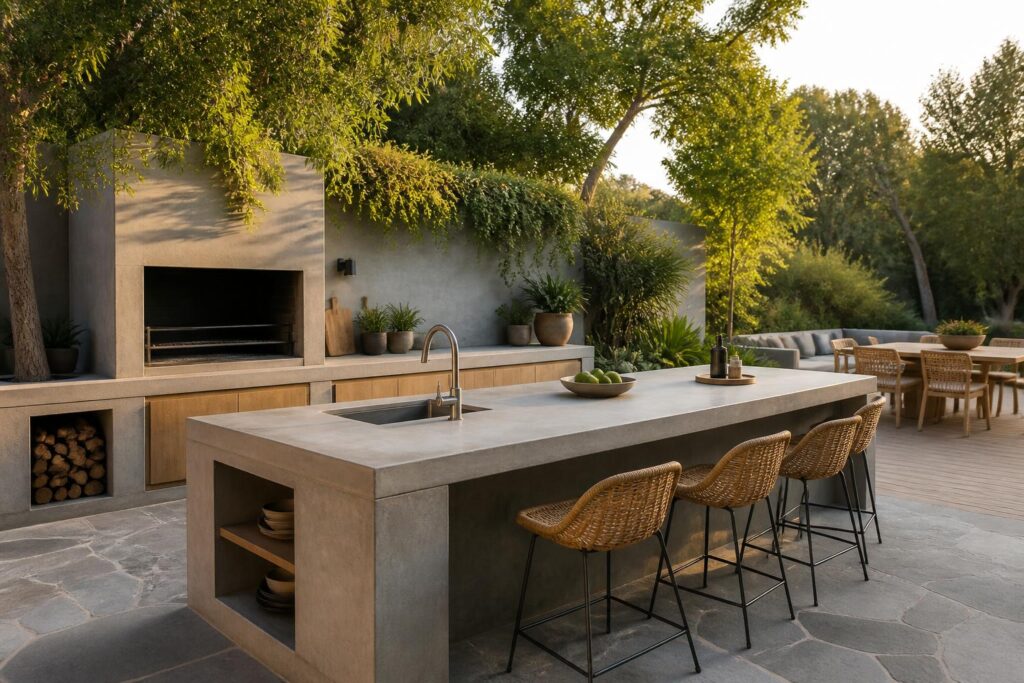 découvrez comment fabriquer une cuisine extérieure en béton avec notre guide complet pour créer un espace durable, fonctionnel et au design moderne, idéal pour vos repas en plein air.