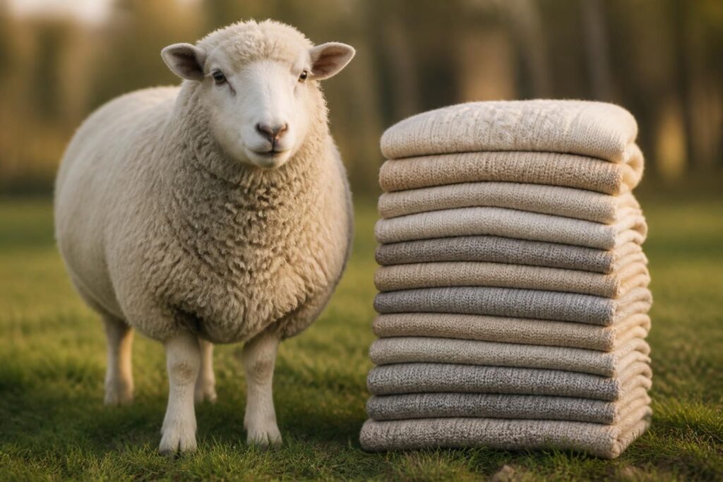Combien de pull peut-on tricoter avec un seul mouton en laine naturelle ?