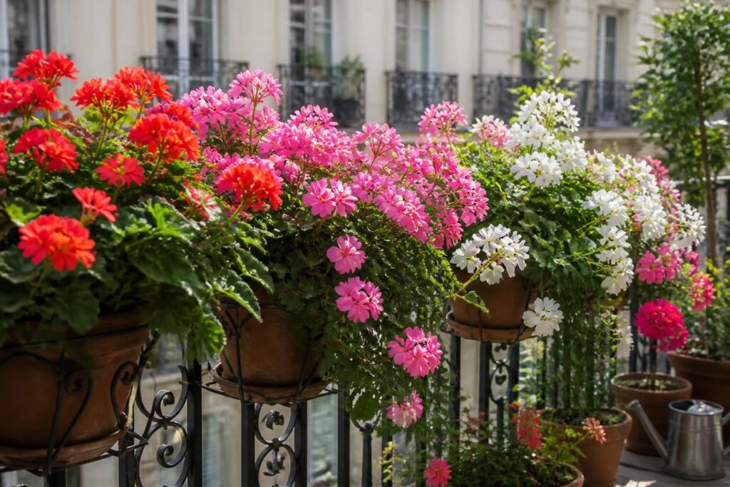 Géranium retombant pour balcon : conseils pour une floraison abondante