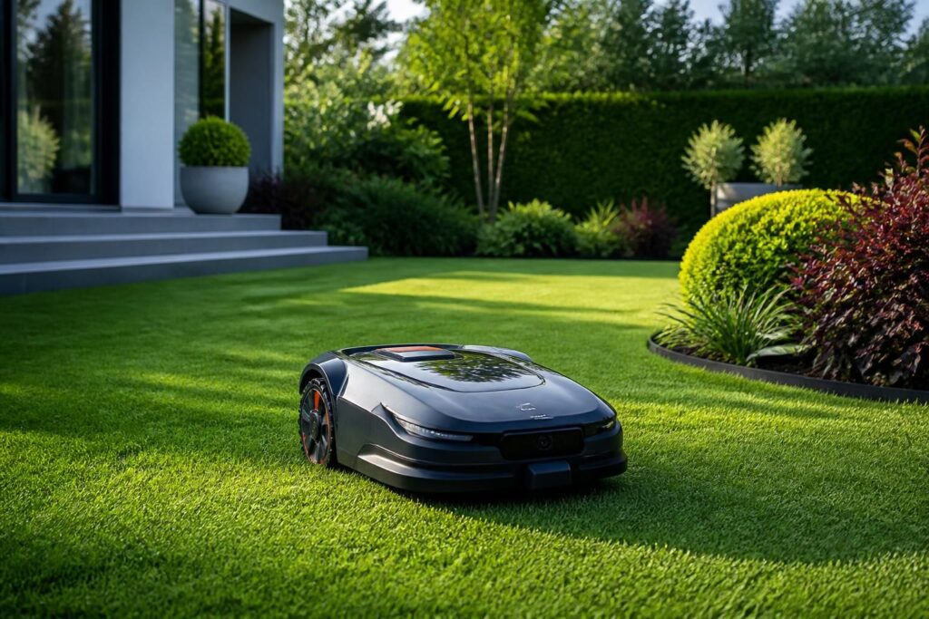 découvrez le robot tondeuse sans fil périphérique, alliant autonomie et performance pour un gazon toujours impeccable sans effort.