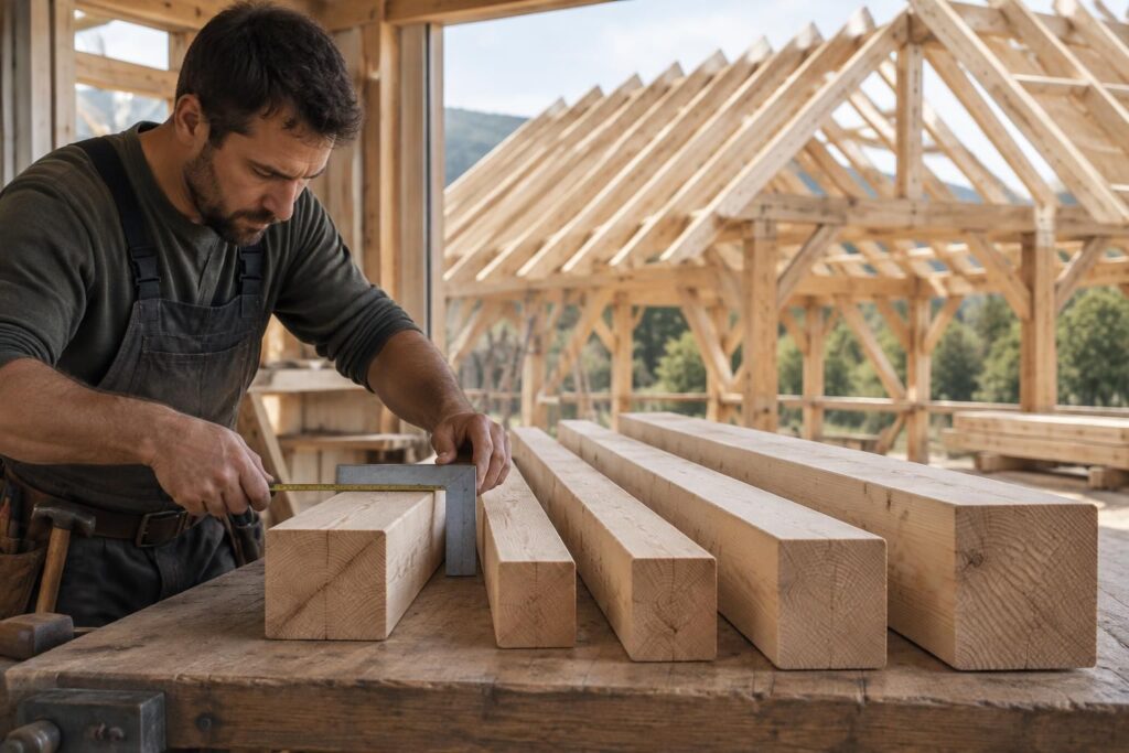 découvrez les dimensions standard des chevrons en bois pour votre charpente, leur espacement et les critères à prendre en compte pour bien les choisir.
