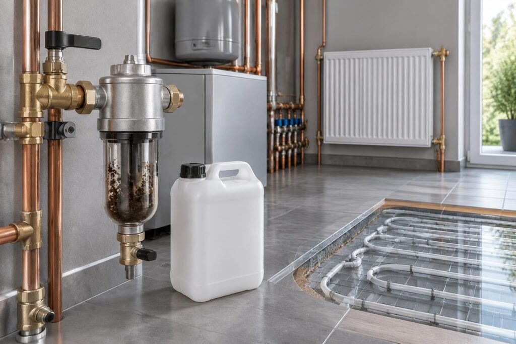 découvrez comment choisir un anti-boue adapté au chauffage central ou au sol et sélectionner un filtre efficace pour protéger votre installation.