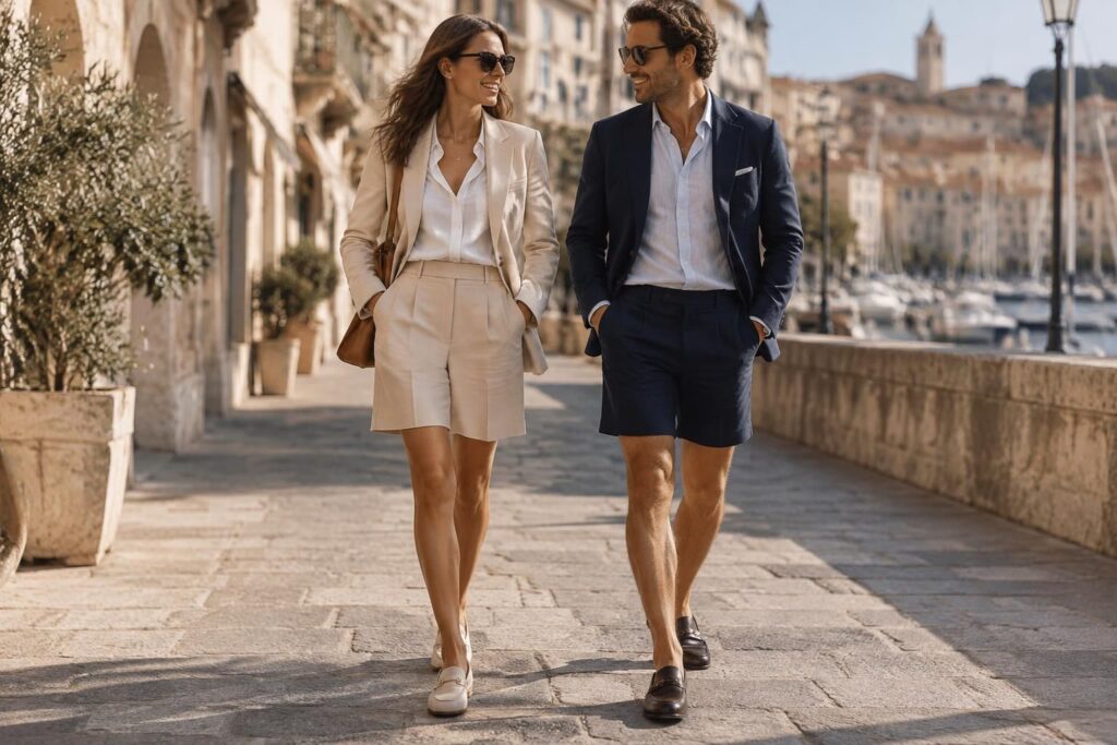 découvrez comment porter le bermuda de costume, au féminin comme au masculin, pour composer une tenue élégante, moderne et décontractée.