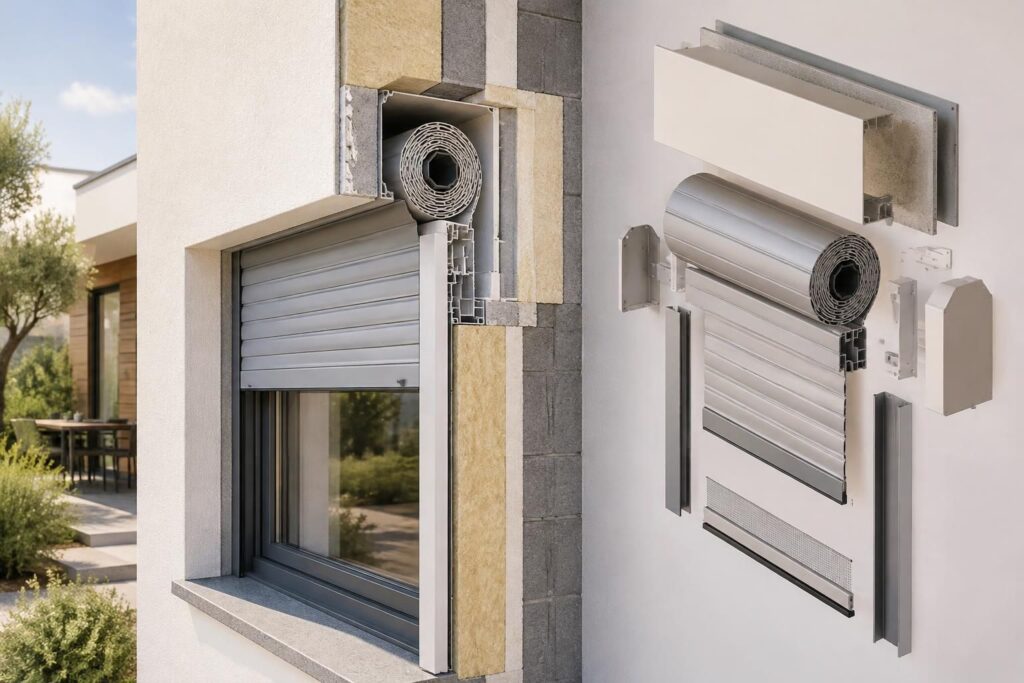 Coffre volet roulant ITE : dimensions et solutions pour isolation thermique