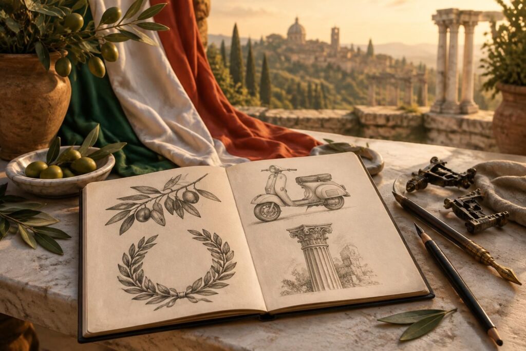 Symbole Italie : significations et inspirations pour tatouages et dessins